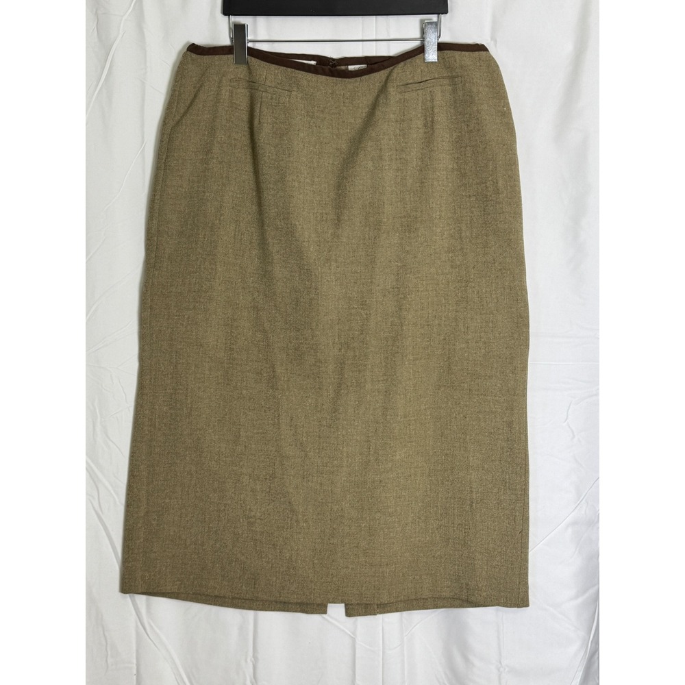 Emma James Woman‎ Tan Brown Stretch Pencil Skirt Plus Size 20W EJLU2961